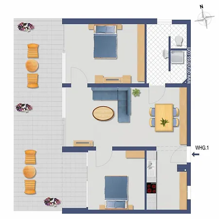 Daire Inseltoern 1 Büsum